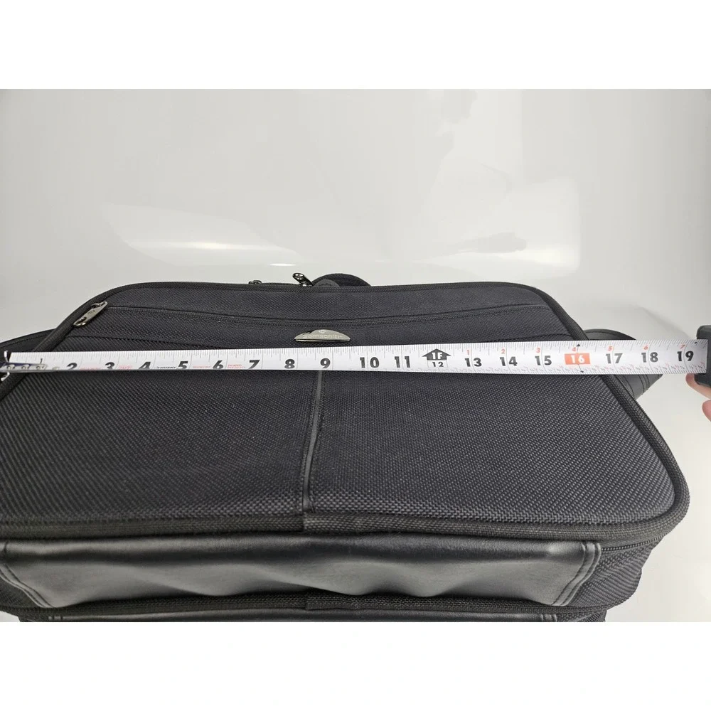 Samsonite Carry On Computer Briefcase Shoulder‎ Bag Black Canvas Black